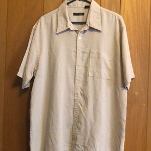 Kenneth Cole, XL, tan, short sleeve